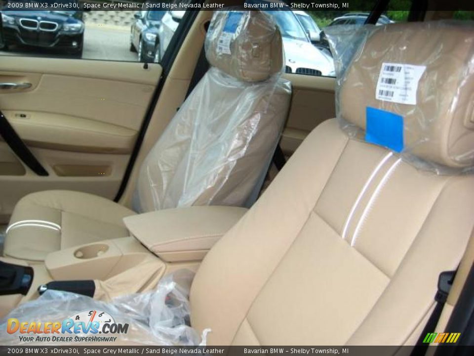 2009 BMW X3 xDrive30i Space Grey Metallic / Sand Beige Nevada Leather Photo #10