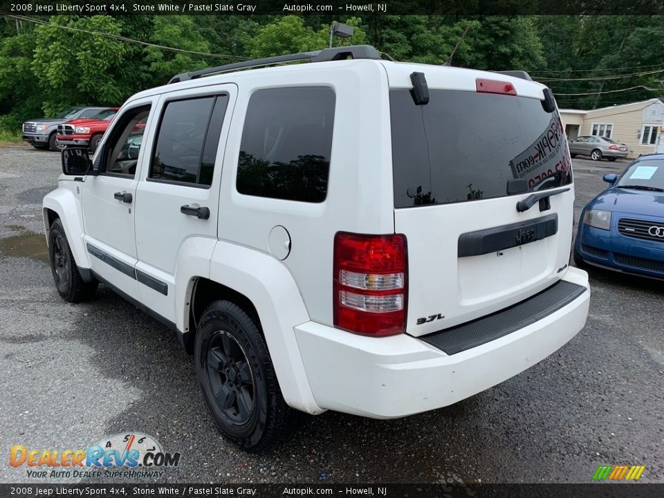 2008 Jeep Liberty Sport 4x4 Stone White / Pastel Slate Gray Photo #4