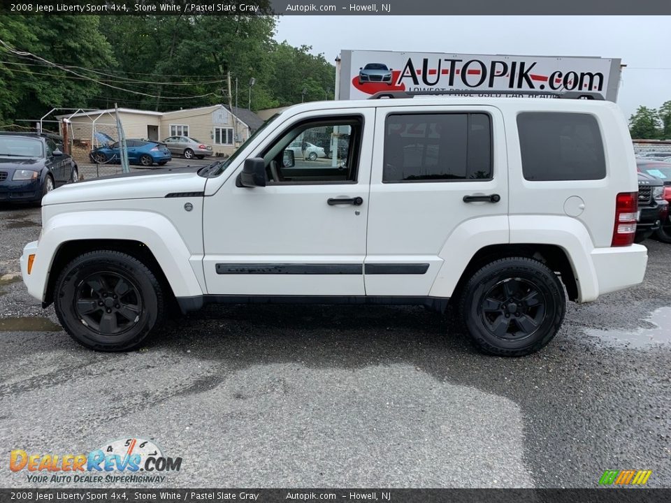 2008 Jeep Liberty Sport 4x4 Stone White / Pastel Slate Gray Photo #5