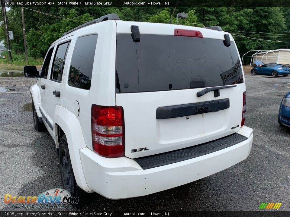 2008 Jeep Liberty Sport 4x4 Stone White / Pastel Slate Gray Photo #6