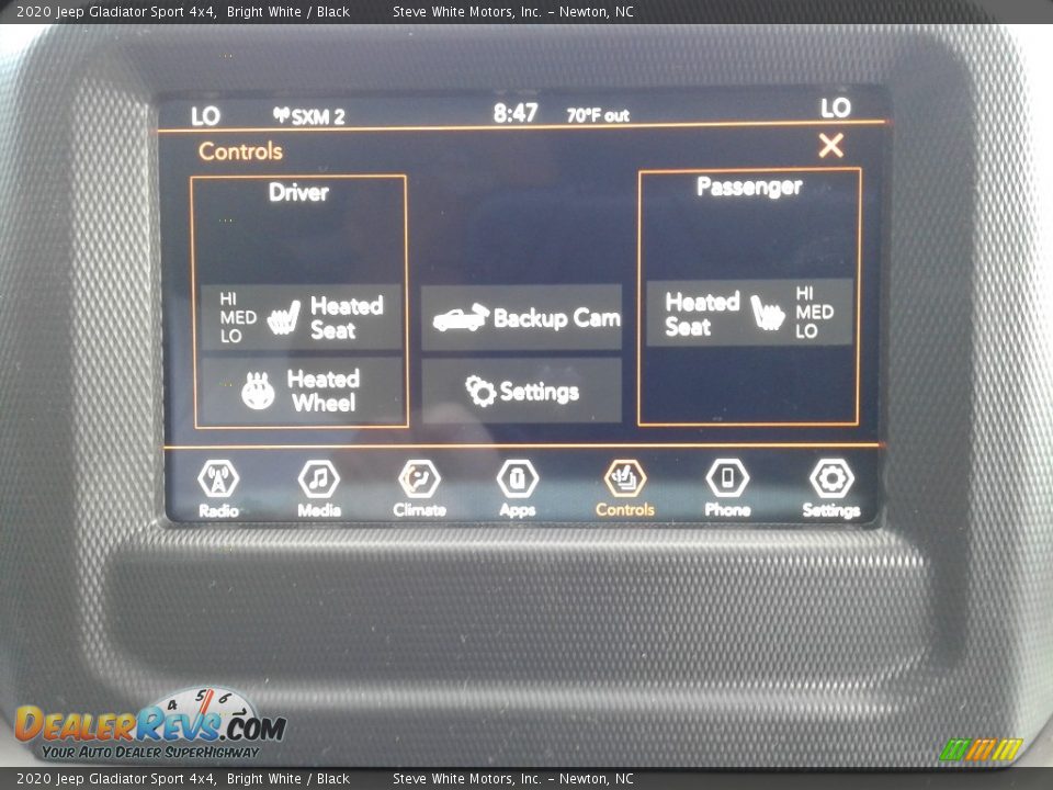 2020 Jeep Gladiator Sport 4x4 Bright White / Black Photo #25