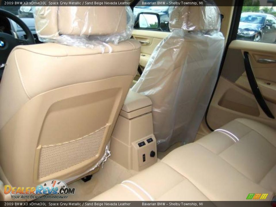 2009 BMW X3 xDrive30i Space Grey Metallic / Sand Beige Nevada Leather Photo #11