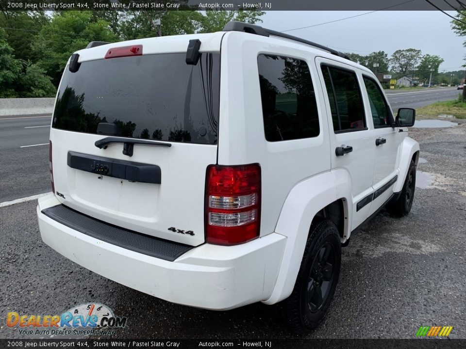 2008 Jeep Liberty Sport 4x4 Stone White / Pastel Slate Gray Photo #8