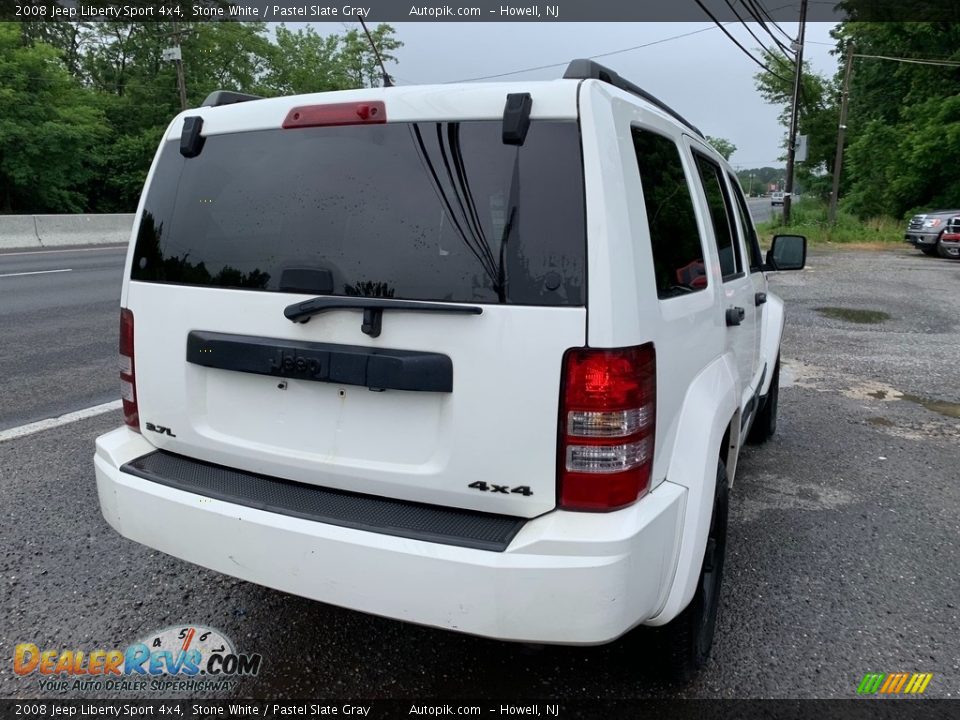 2008 Jeep Liberty Sport 4x4 Stone White / Pastel Slate Gray Photo #9