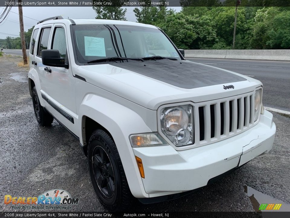 2008 Jeep Liberty Sport 4x4 Stone White / Pastel Slate Gray Photo #10