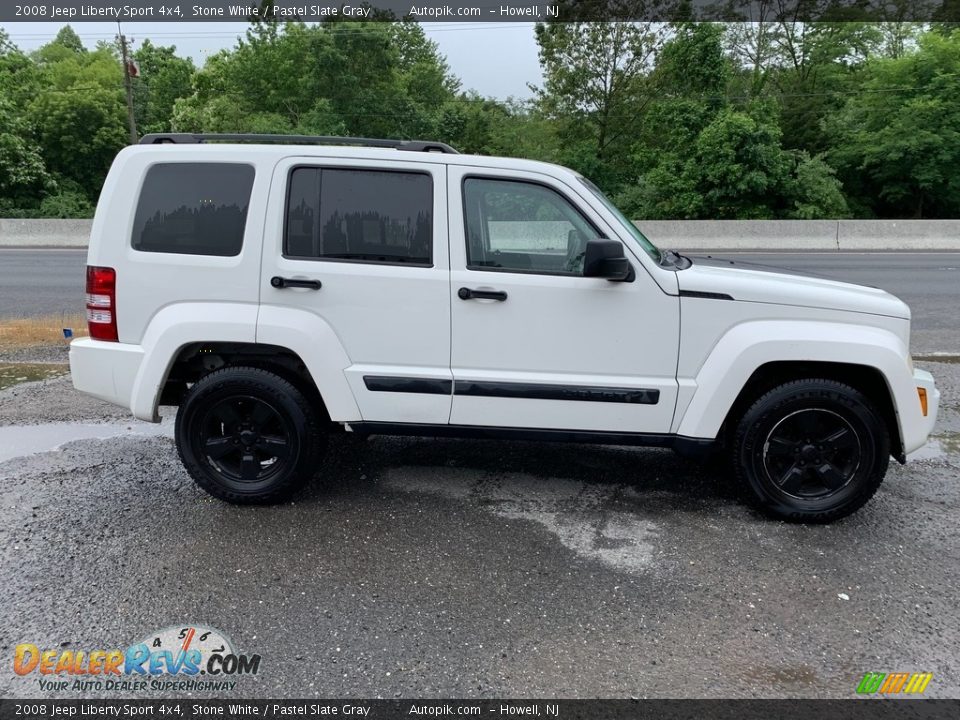 2008 Jeep Liberty Sport 4x4 Stone White / Pastel Slate Gray Photo #11