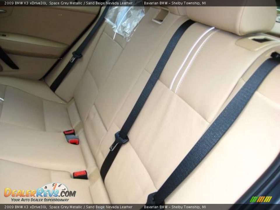 2009 BMW X3 xDrive30i Space Grey Metallic / Sand Beige Nevada Leather Photo #12