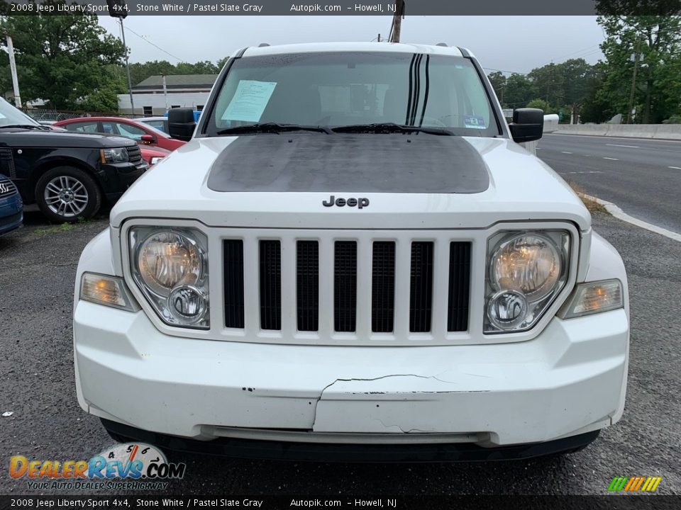 2008 Jeep Liberty Sport 4x4 Stone White / Pastel Slate Gray Photo #12