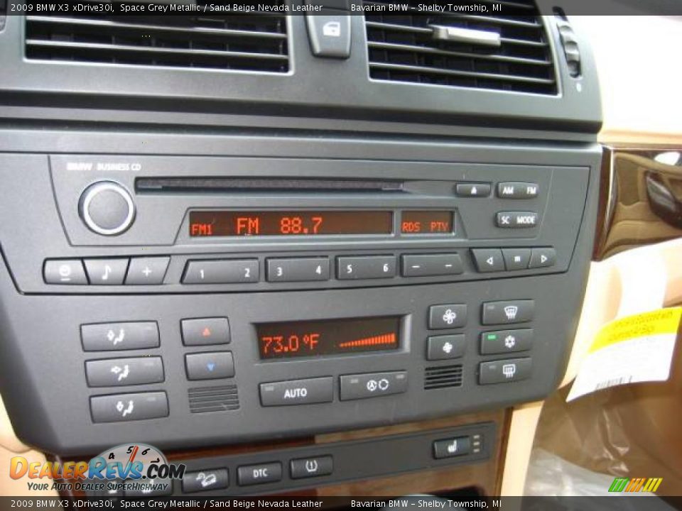 2009 BMW X3 xDrive30i Space Grey Metallic / Sand Beige Nevada Leather Photo #13