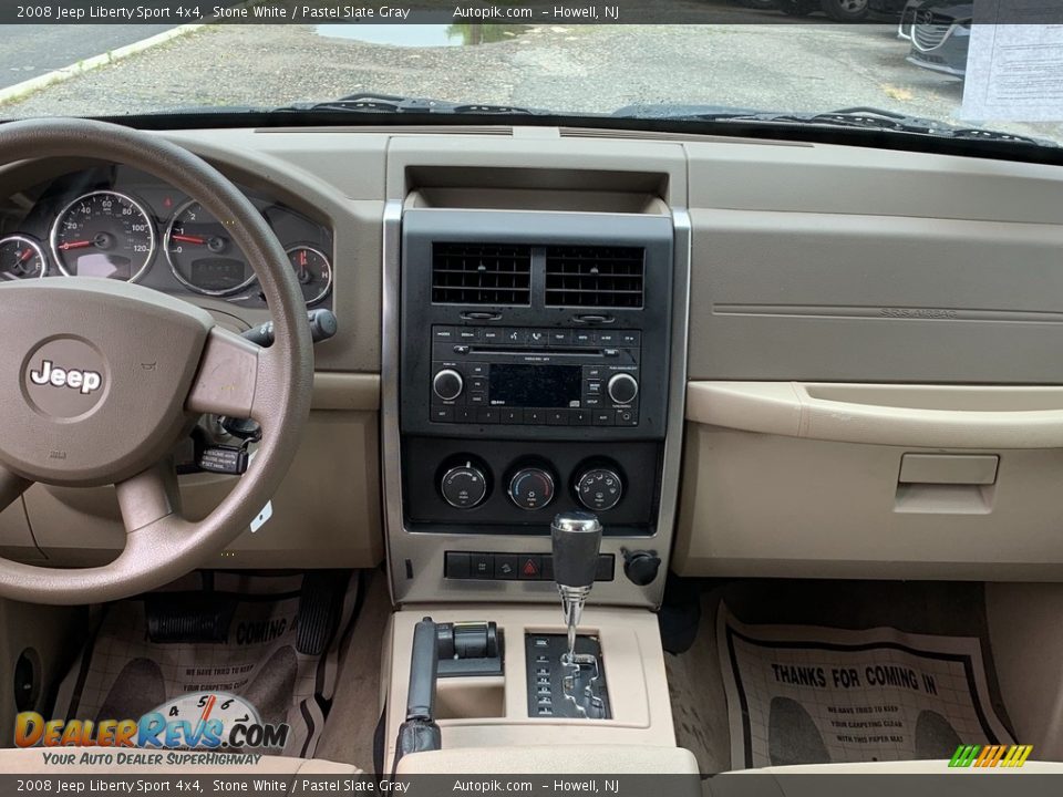 2008 Jeep Liberty Sport 4x4 Stone White / Pastel Slate Gray Photo #14