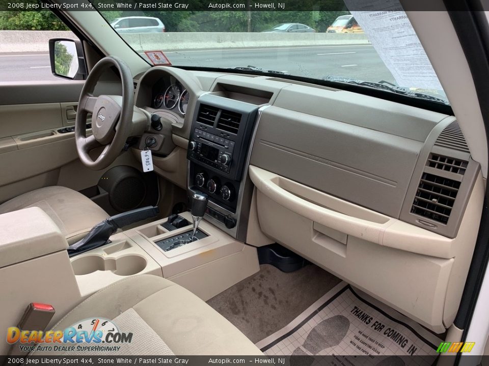 2008 Jeep Liberty Sport 4x4 Stone White / Pastel Slate Gray Photo #15