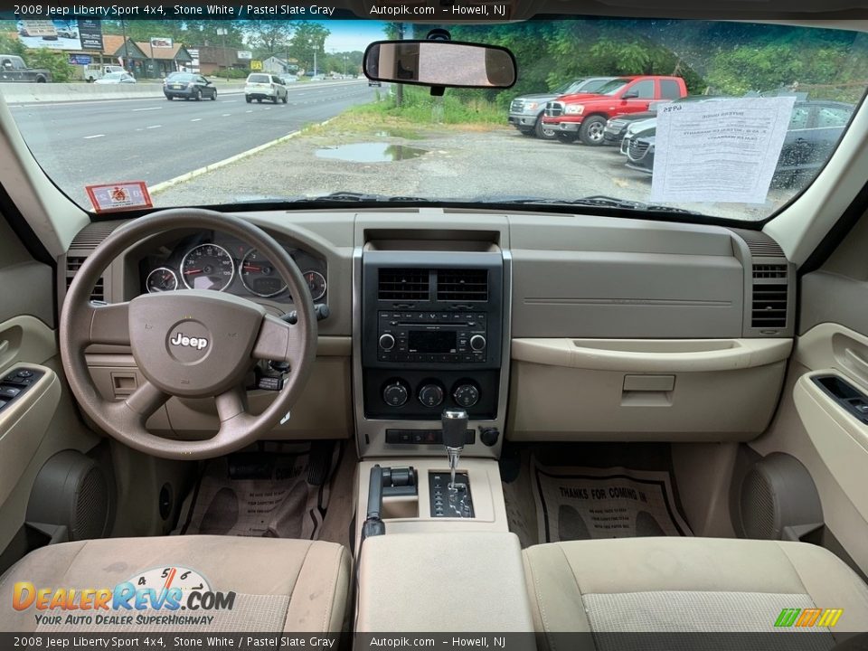 2008 Jeep Liberty Sport 4x4 Stone White / Pastel Slate Gray Photo #17