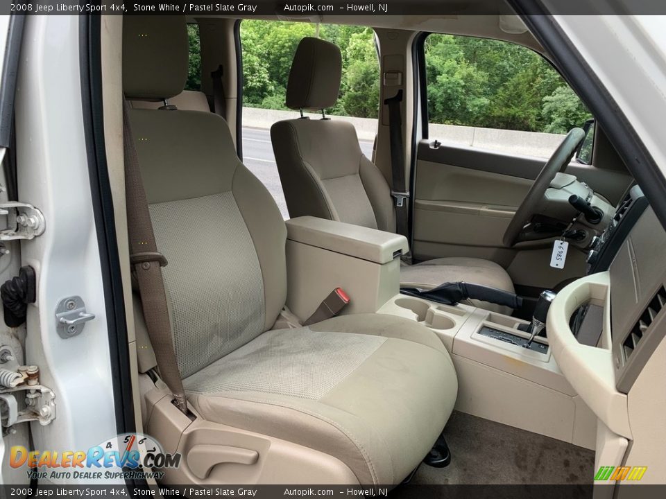 2008 Jeep Liberty Sport 4x4 Stone White / Pastel Slate Gray Photo #18