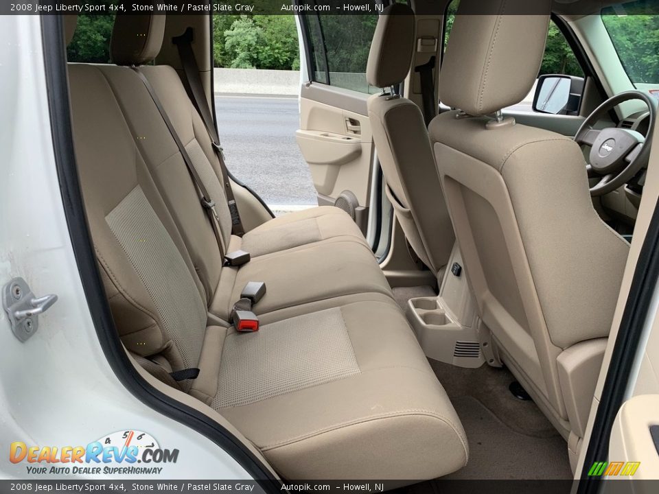 2008 Jeep Liberty Sport 4x4 Stone White / Pastel Slate Gray Photo #19