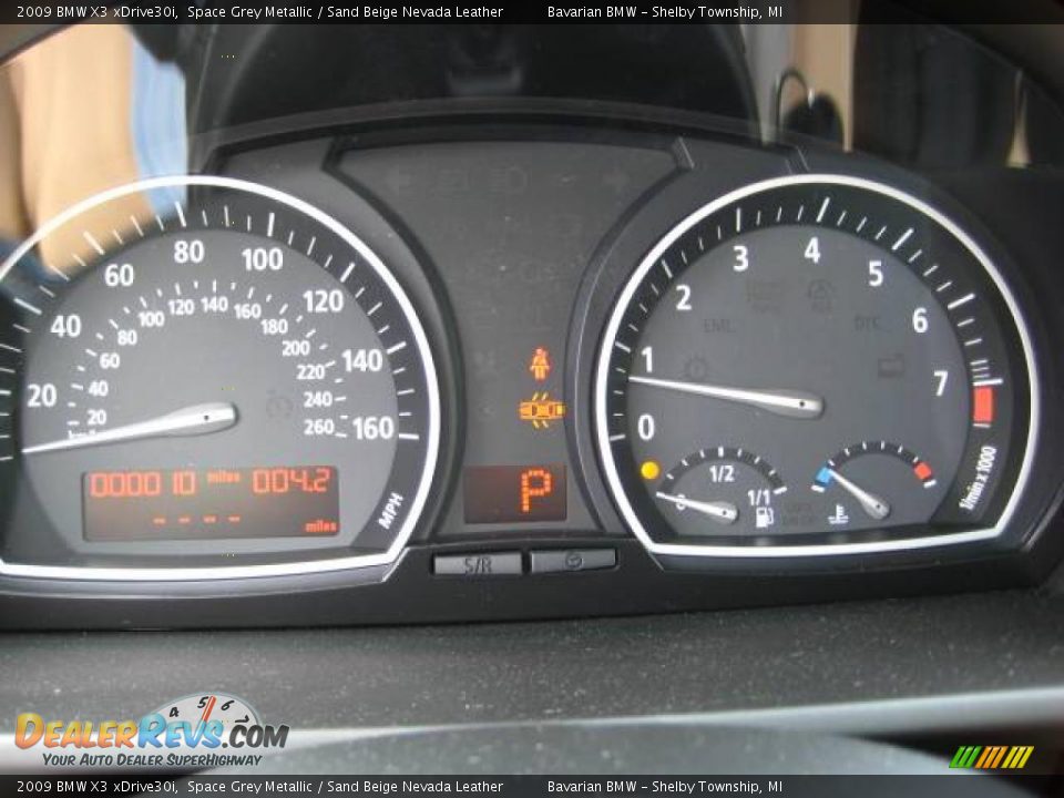 2009 BMW X3 xDrive30i Space Grey Metallic / Sand Beige Nevada Leather Photo #16