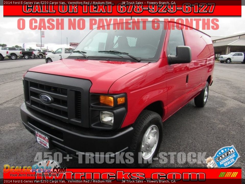 2014 Ford E-Series Van E250 Cargo Van Vermillion Red / Medium Flint Photo #1