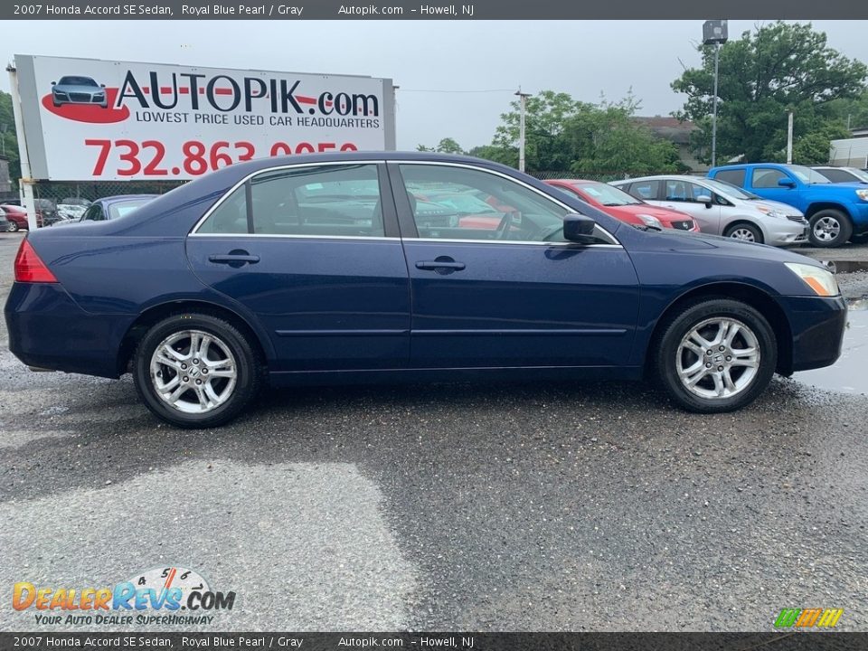 2007 Honda Accord SE Sedan Royal Blue Pearl / Gray Photo #2