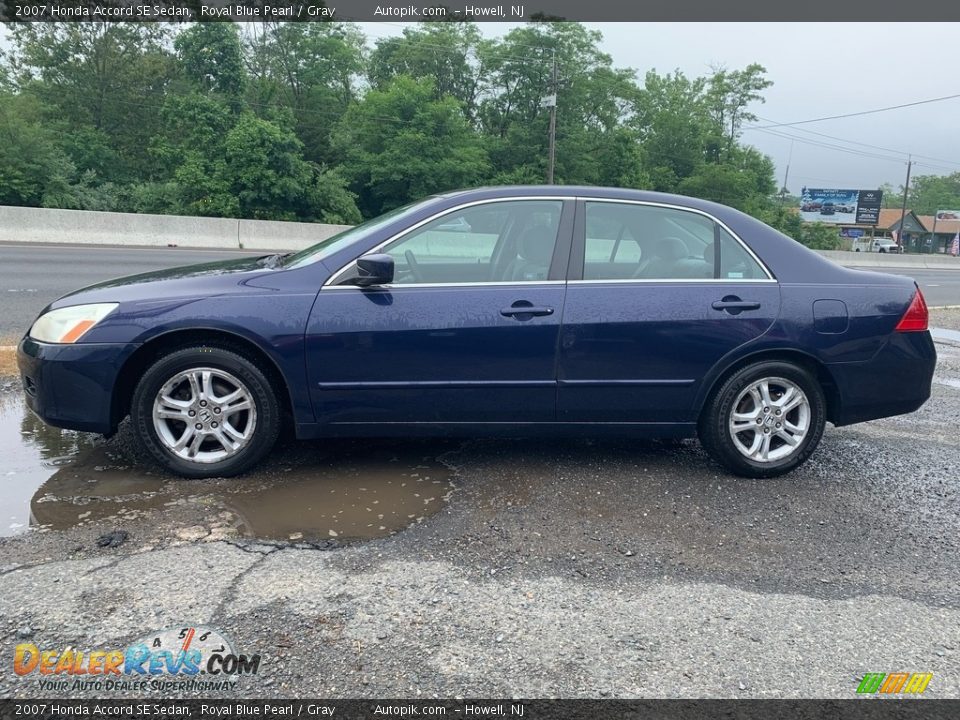 2007 Honda Accord SE Sedan Royal Blue Pearl / Gray Photo #5