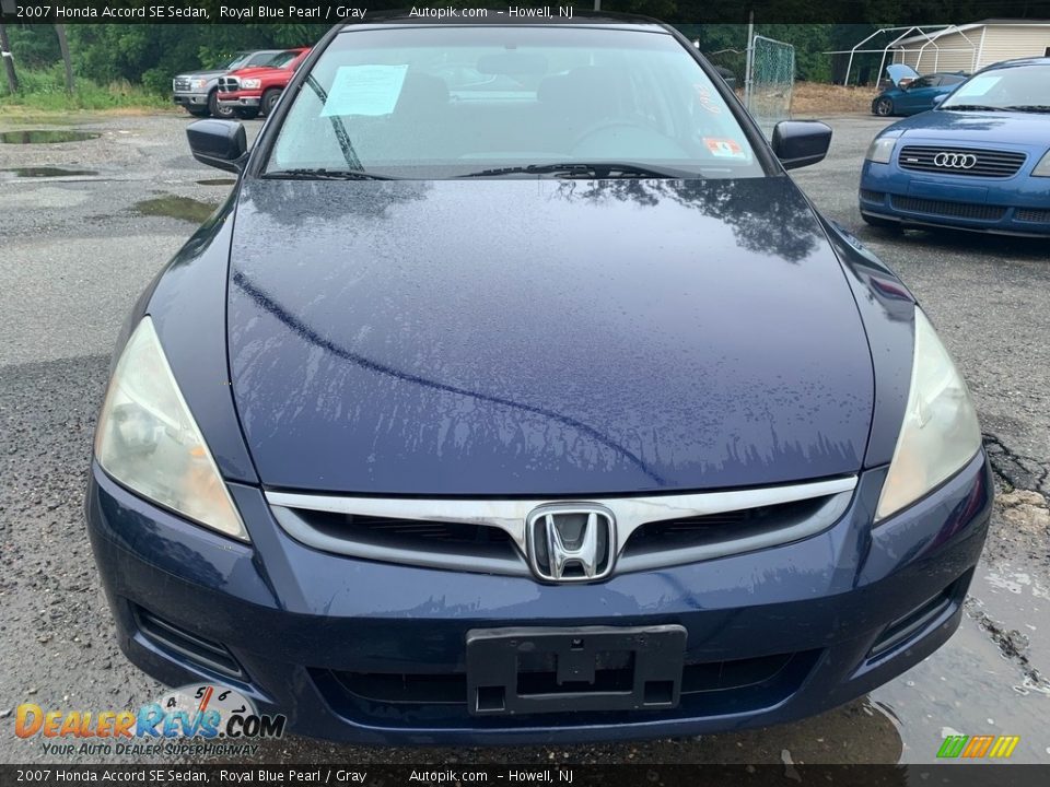 2007 Honda Accord SE Sedan Royal Blue Pearl / Gray Photo #7