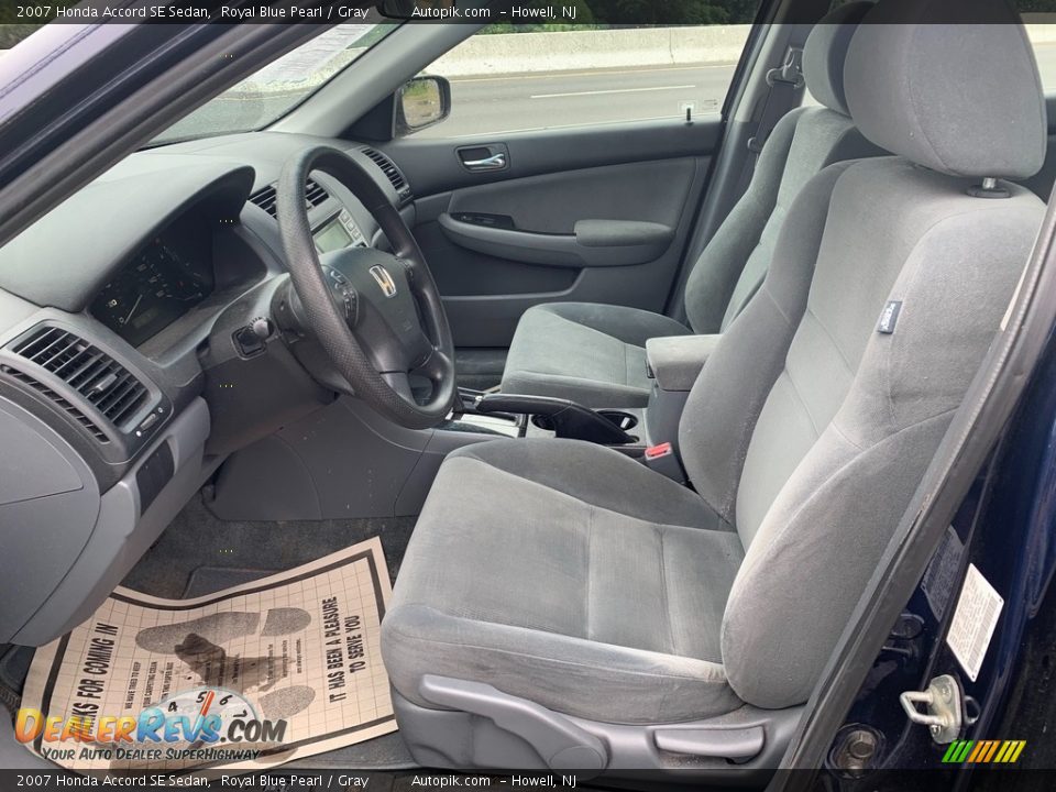 2007 Honda Accord SE Sedan Royal Blue Pearl / Gray Photo #9