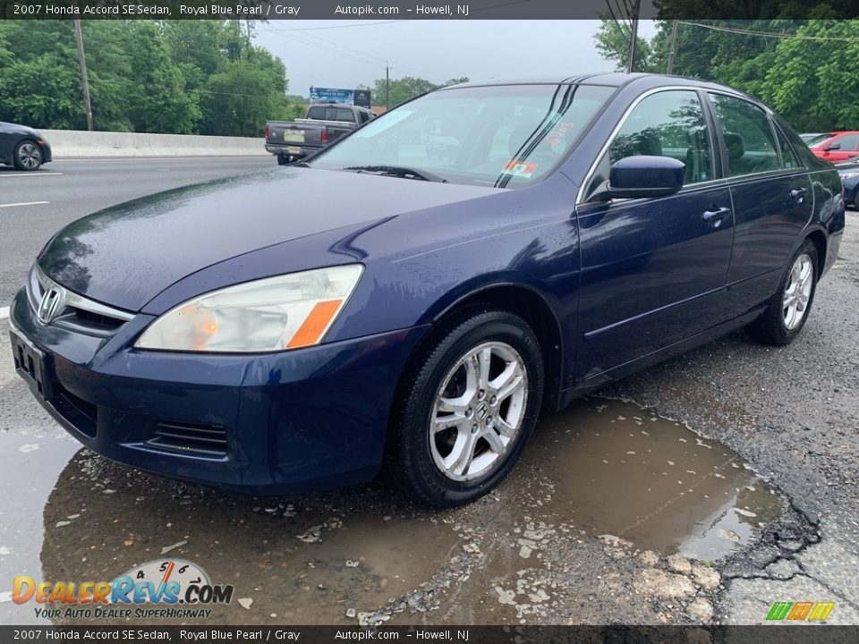 2007 Honda Accord SE Sedan Royal Blue Pearl / Gray Photo #11
