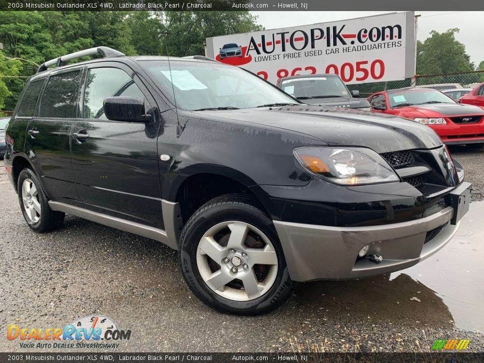 2003 Mitsubishi Outlander XLS 4WD Labrador Black Pearl / Charcoal Photo #1