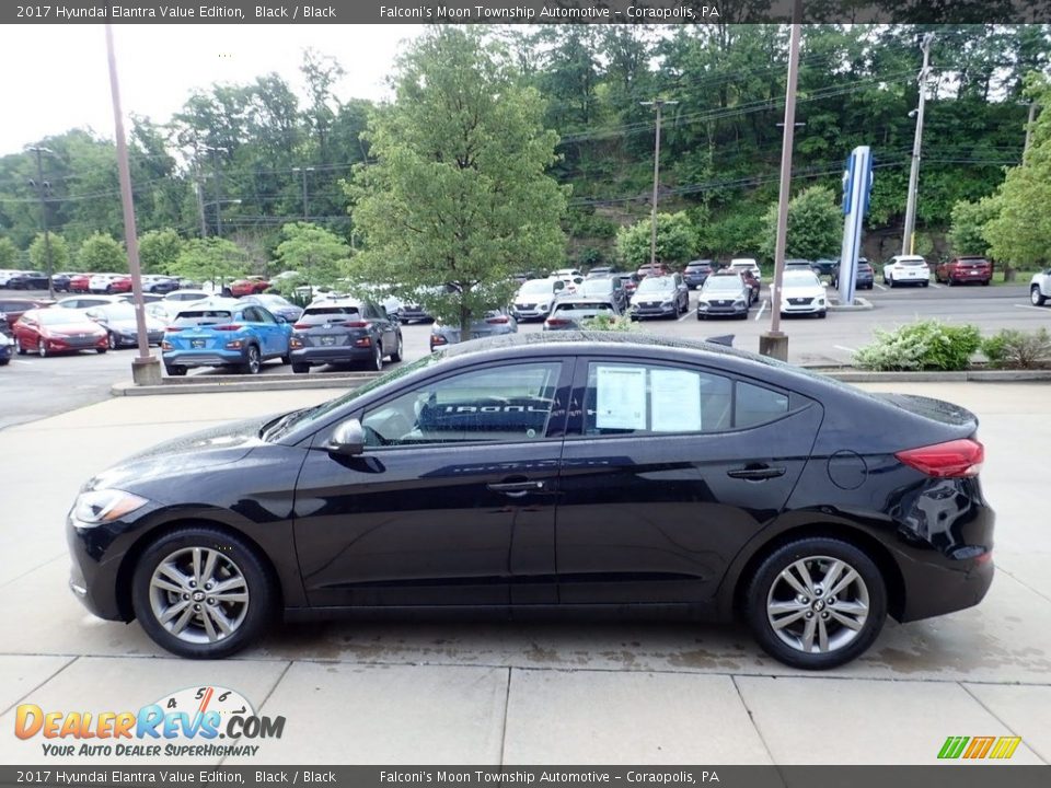2017 Hyundai Elantra Value Edition Black / Black Photo #6