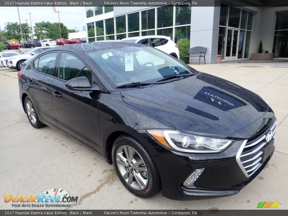 2017 Hyundai Elantra Value Edition Black / Black Photo #9
