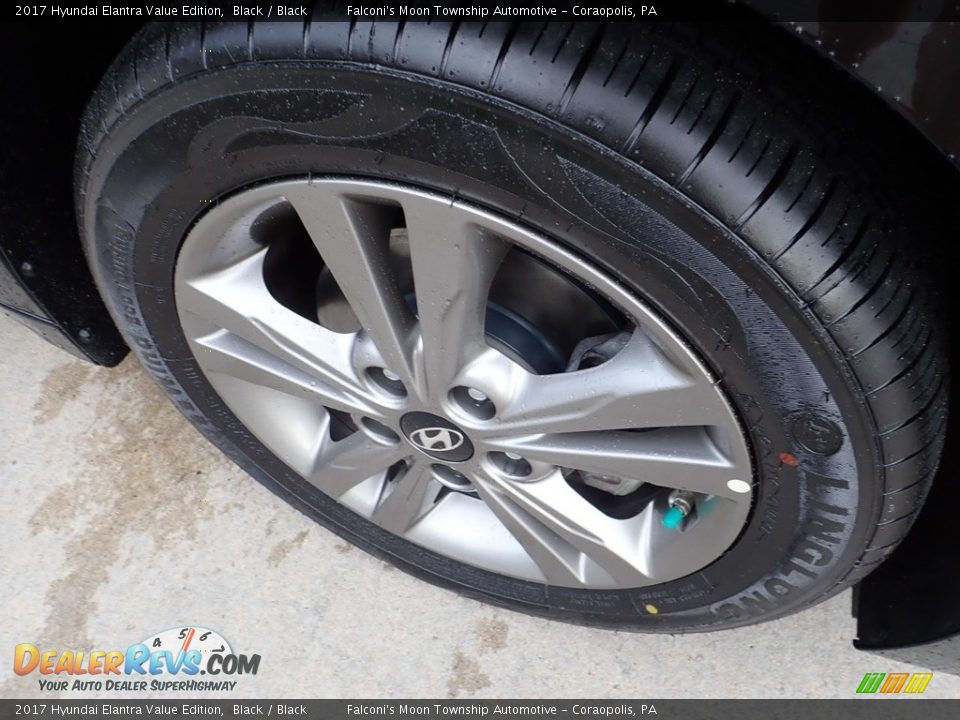 2017 Hyundai Elantra Value Edition Black / Black Photo #10