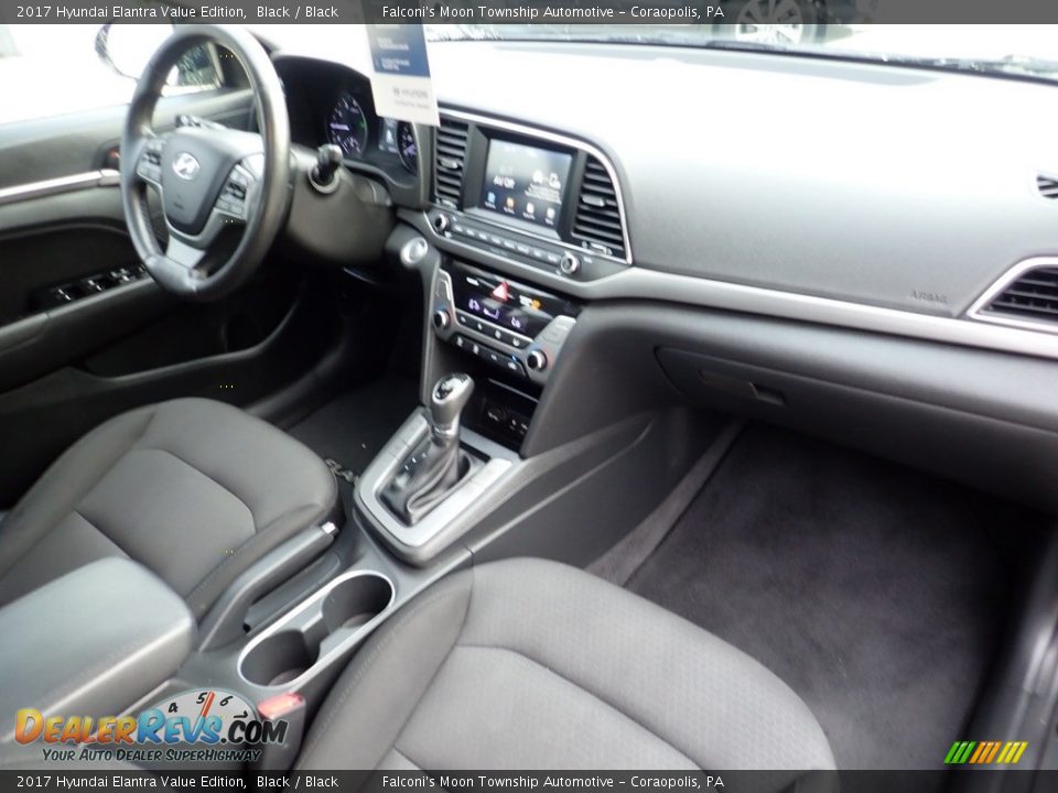 Black Interior - 2017 Hyundai Elantra Value Edition Photo #12