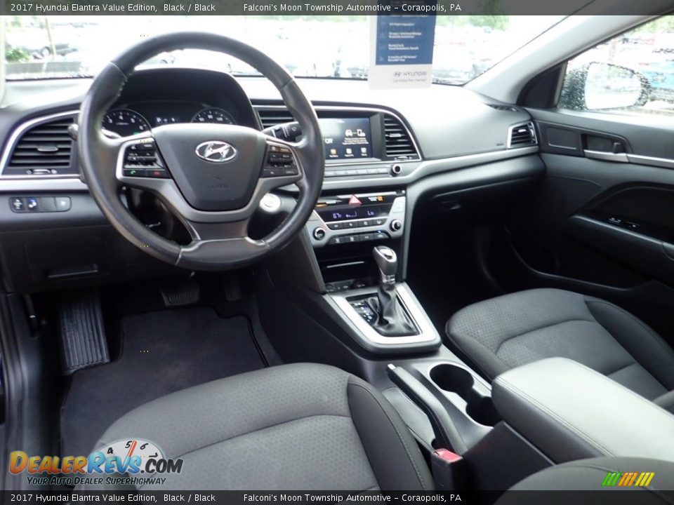 2017 Hyundai Elantra Value Edition Black / Black Photo #17