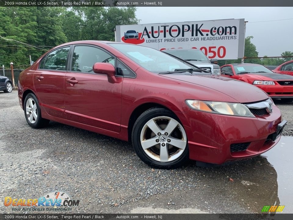 2009 Honda Civic LX-S Sedan Tango Red Pearl / Black Photo #1