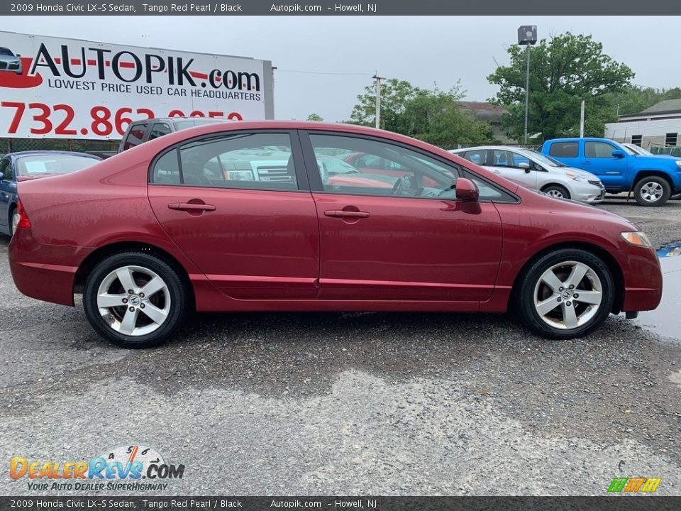 2009 Honda Civic LX-S Sedan Tango Red Pearl / Black Photo #2
