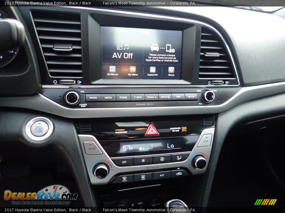 2017 Hyundai Elantra Value Edition Black / Black Photo #22