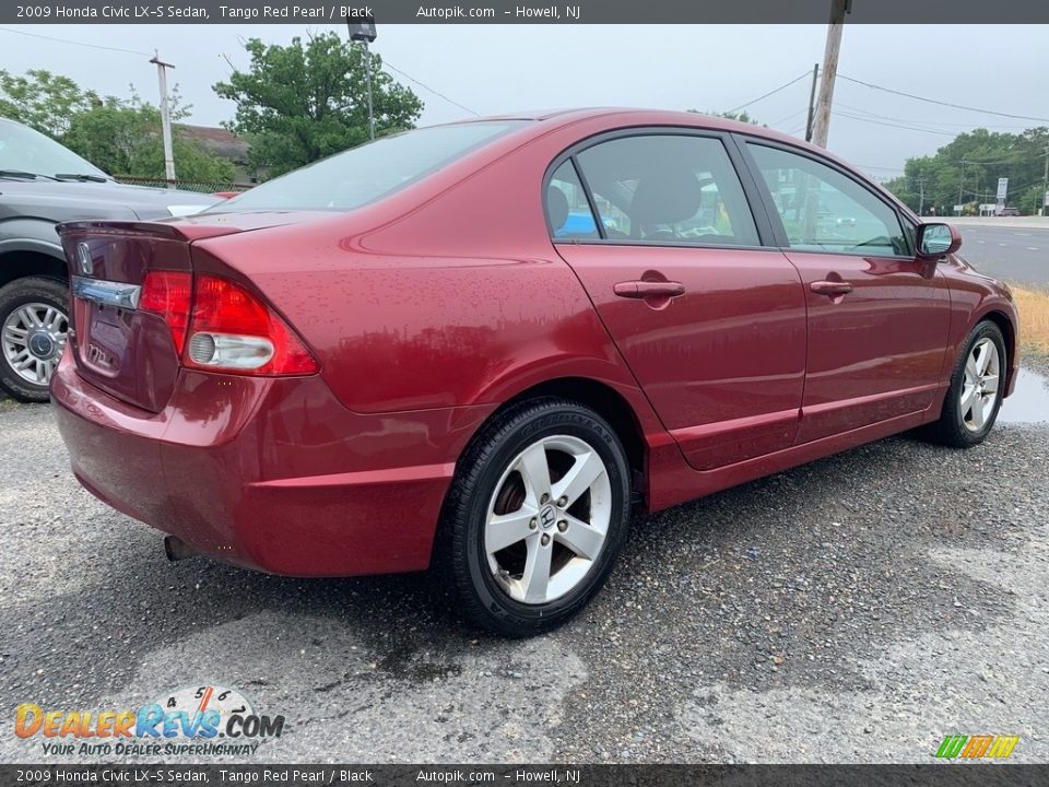 2009 Honda Civic LX-S Sedan Tango Red Pearl / Black Photo #3