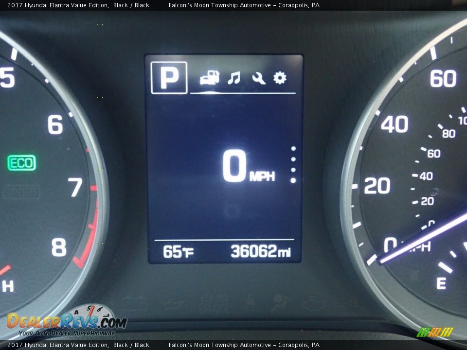 2017 Hyundai Elantra Value Edition Black / Black Photo #24