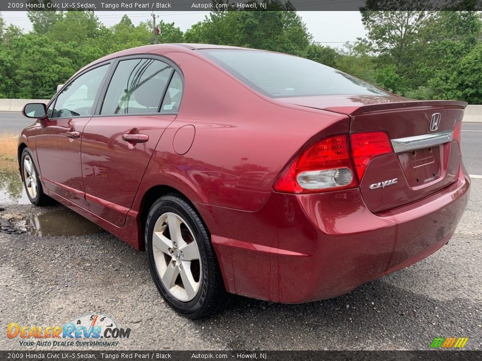 2009 Honda Civic LX-S Sedan Tango Red Pearl / Black Photo #5