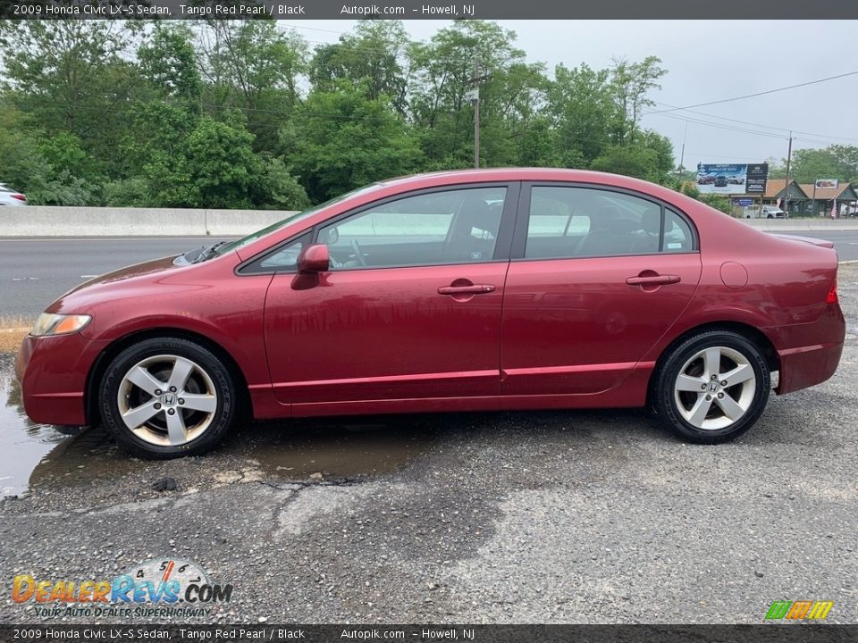 2009 Honda Civic LX-S Sedan Tango Red Pearl / Black Photo #6