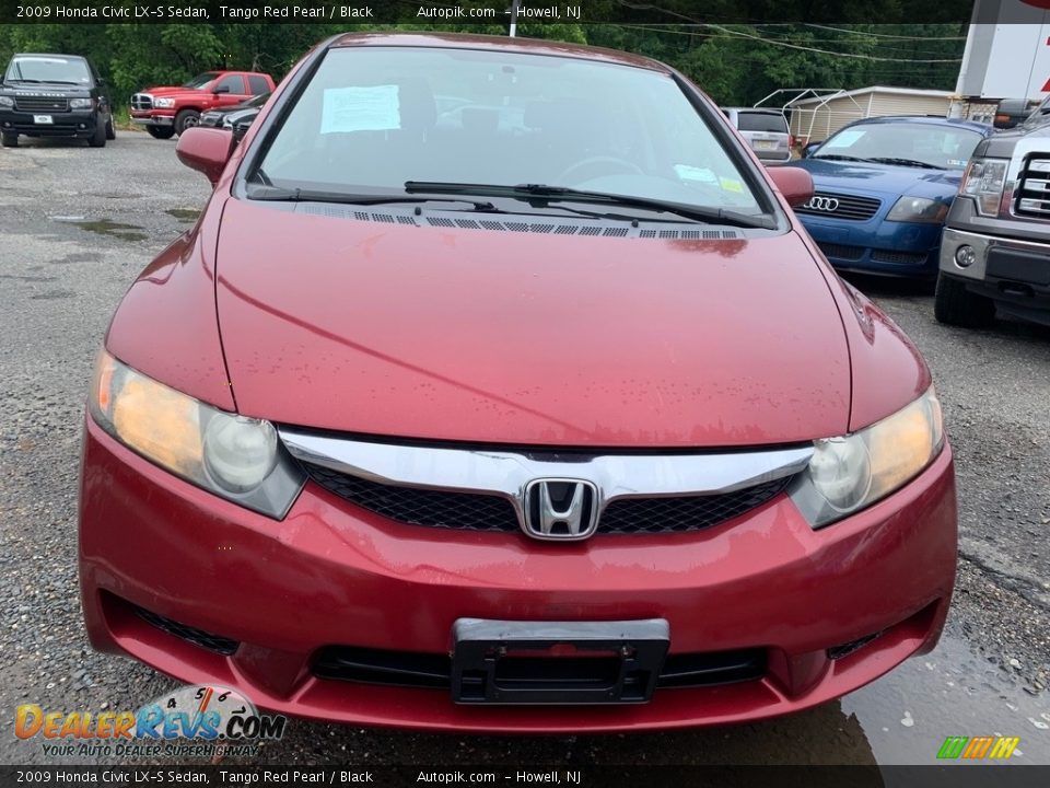2009 Honda Civic LX-S Sedan Tango Red Pearl / Black Photo #8