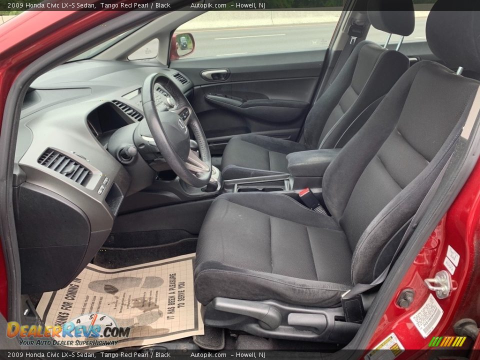 2009 Honda Civic LX-S Sedan Tango Red Pearl / Black Photo #9
