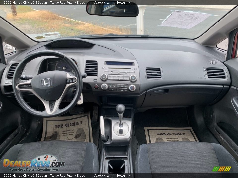 2009 Honda Civic LX-S Sedan Tango Red Pearl / Black Photo #14