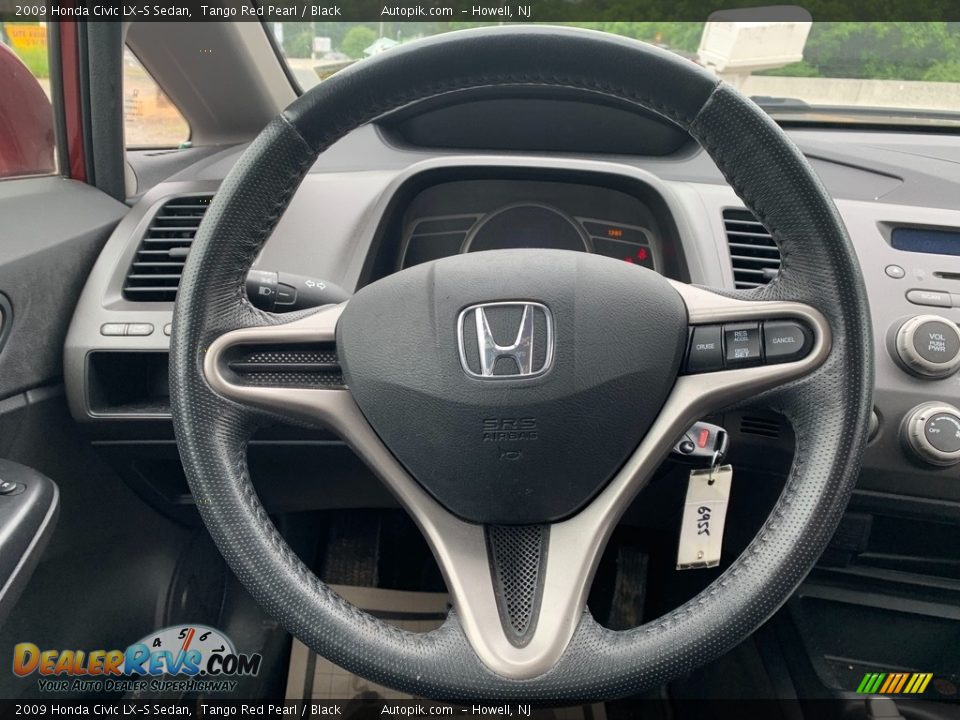2009 Honda Civic LX-S Sedan Tango Red Pearl / Black Photo #15