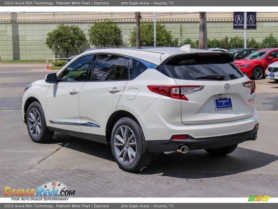 2020 Acura RDX Technology Platinum White Pearl / Espresso Photo #5