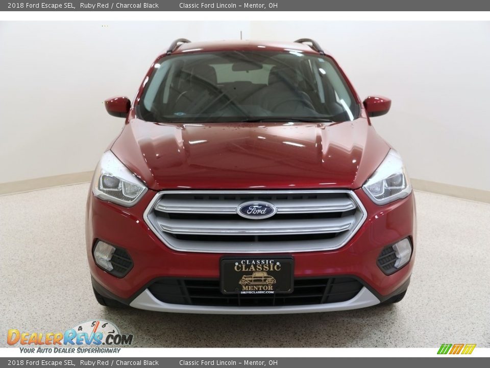 2018 Ford Escape SEL Ruby Red / Charcoal Black Photo #2