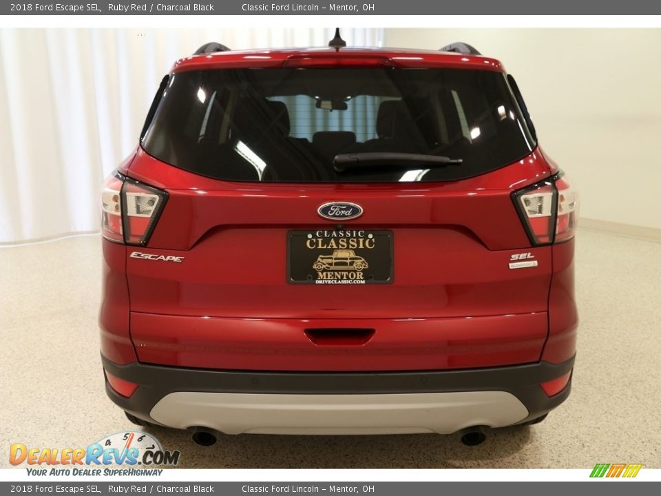 2018 Ford Escape SEL Ruby Red / Charcoal Black Photo #18