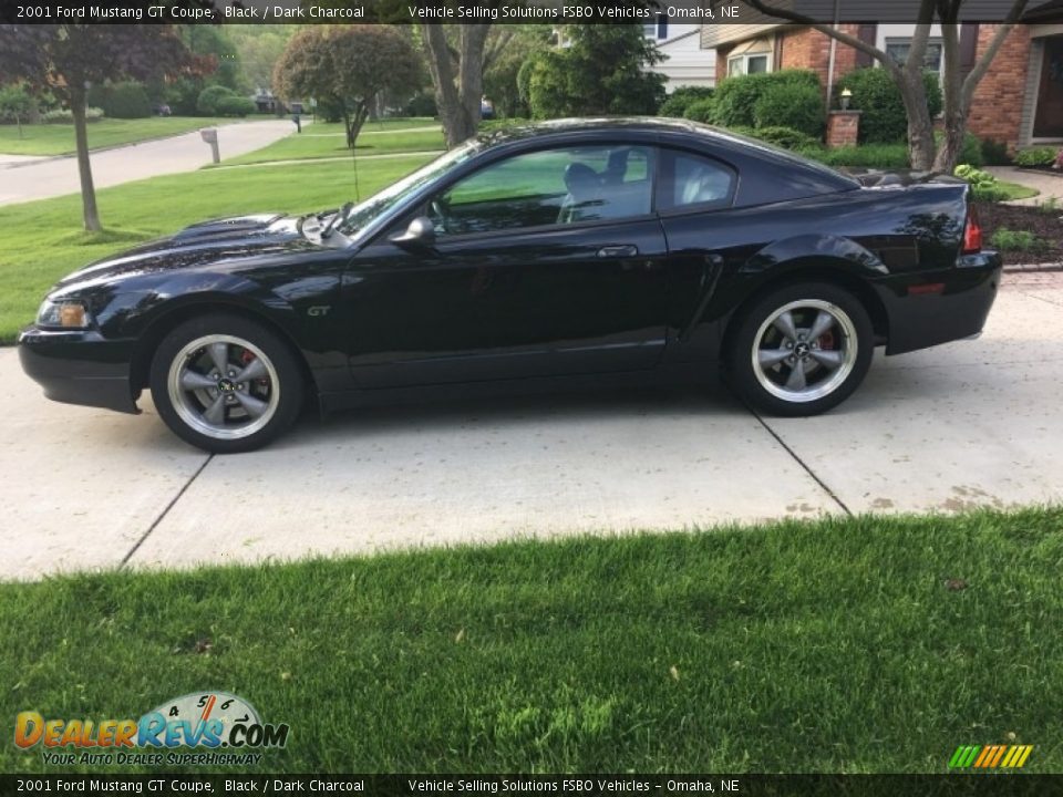 2001 Ford Mustang GT Coupe Black / Dark Charcoal Photo #1