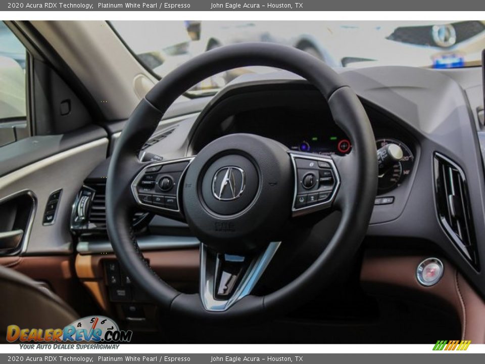 2020 Acura RDX Technology Platinum White Pearl / Espresso Photo #27