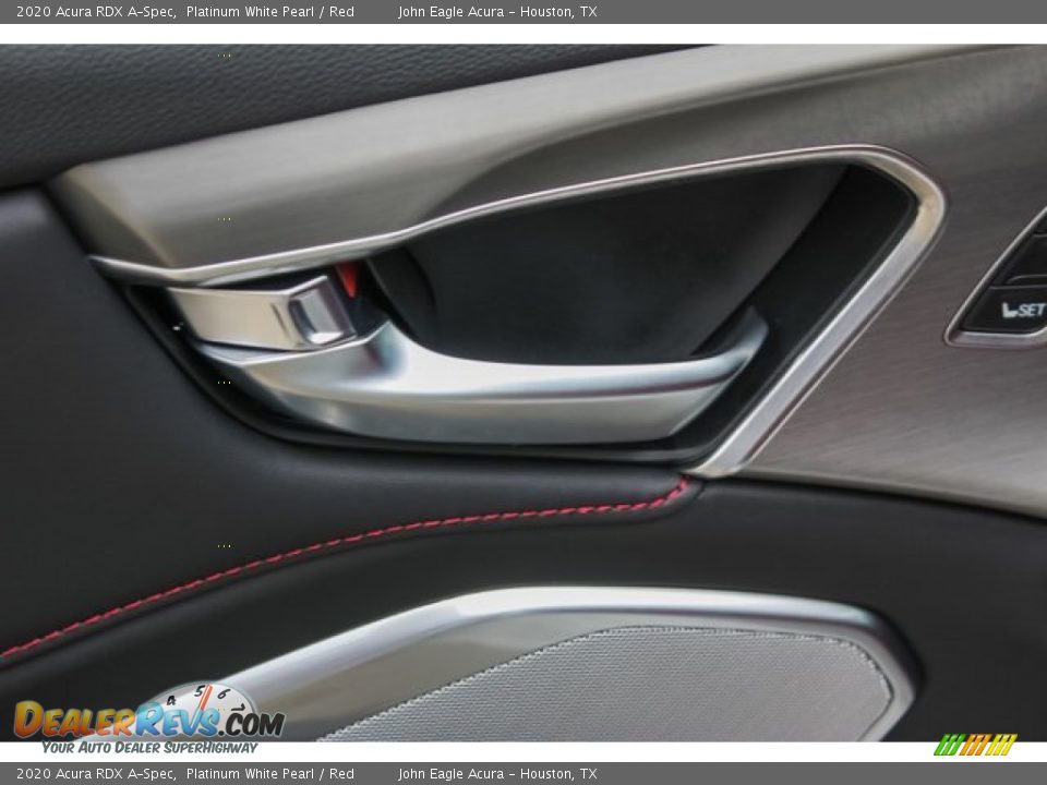 2020 Acura RDX A-Spec Platinum White Pearl / Red Photo #12