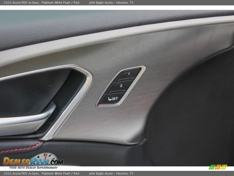 2020 Acura RDX A-Spec Platinum White Pearl / Red Photo #13