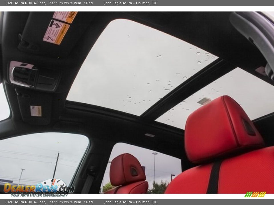 2020 Acura RDX A-Spec Platinum White Pearl / Red Photo #17